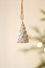 Snowdrift Tree Holiday Ornament | Gloss White