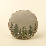 Alpine Trees Round Pillow