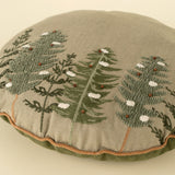 Alpine Trees Round Pillow