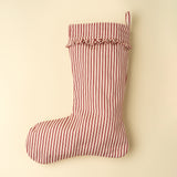Ticking Stripe Stocking | Red
