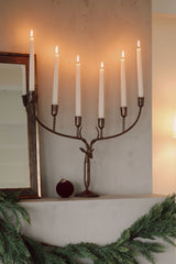 Stag Forged Candelabra | Rustic Brass
