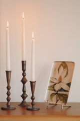 Small Petra Forged Candle Stick | Rustic Brass