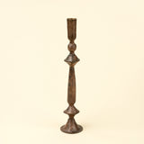 Large Petra Forged Candle Stick | Rustic Brass