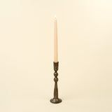 Large Caldera Forged Candlestick | Rustic Brass