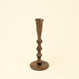 Large Ember Forged Candlestick | Rustic Brass