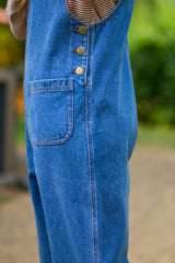 Leah Denim Overalls | Medium Blue