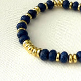 Selena Glass Gemstone Bracelet | Navy