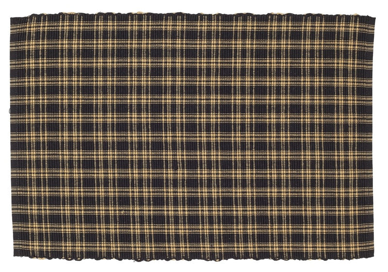 Ribbed Plaid Placemats | Salt & Pepper