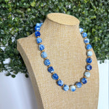 Resin Stone Necklace | Blue Marble