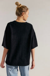 Margot Sweater Tee | Black