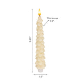 Set of 2 Tree Taper Candles | Ivory