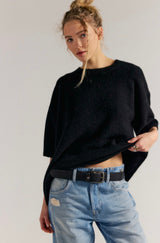 Margot Sweater Tee | Black