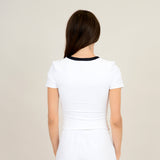 Roxie Ringer Tee | White