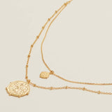 Ancient Coin Pendant Necklace | Gold