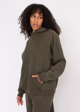Hilla Fleece Hoodie | Army Green