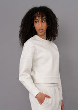 Lucie Fleece Crewneck Pullover | Pebble Melange