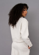 Lucie Fleece Crewneck Pullover | Pebble Melange