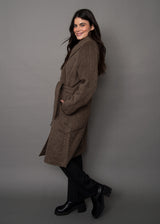 Cassiopeia Herringbone Coat | Taupe