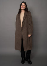 Cassiopeia Herringbone Coat | Taupe