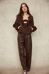 Philona Faux Leather Pant | Brunette