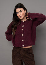 Rada Cardigan | Plum Melange
