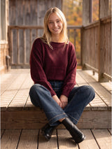 Nilamani Boatneck Pullover | Deep Burgundy