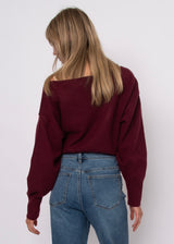 Nilamani Boatneck Pullover | Deep Burgundy