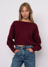 Nilamani Boatneck Pullover | Deep Burgundy
