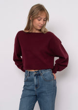 Nilamani Boatneck Pullover | Deep Burgundy