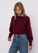 Nilamani Boatneck Pullover | Deep Burgundy