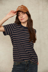 Regina Striped Tee | True Navy