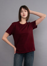 Regina Tee | Deep Burgundy