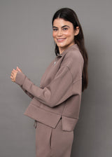 Mayura Soft Knit Half-Zip Pullover | Moon Rock