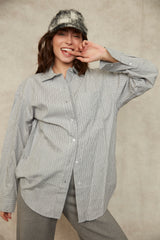 Padme Striped Shirt | Grey