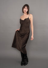 Cartier Satin Polka Dot Dress | Chocolate Torte