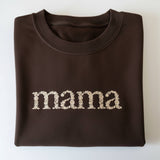 Mama Floral Crewneck Sweatshirt | Chocolate Brown
