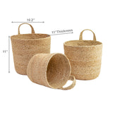 Round Jute Hanging Basket | Natural