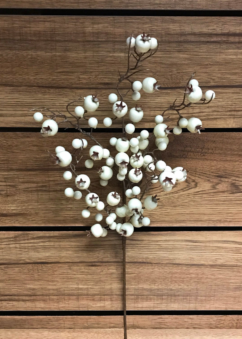 Cream Berry Outdoor Spray | 22"