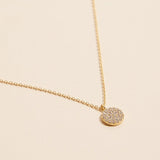 Sparkling Disc Necklace | Gold