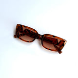 Cat Eye Slim Sunglasses | Gold Accent Tortoise
