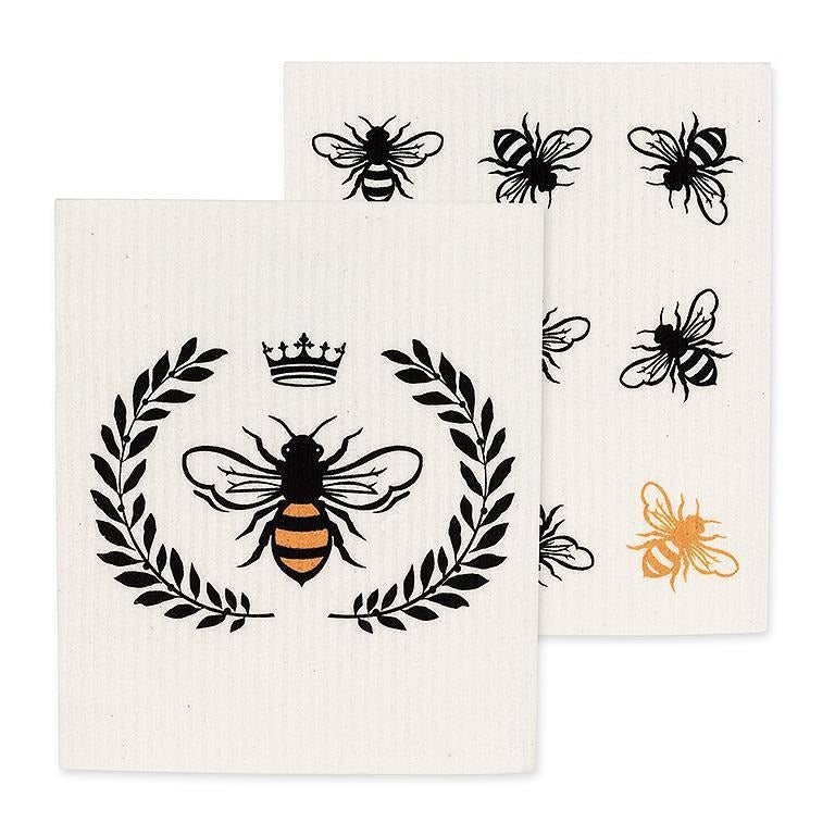 Set of 2 Swedish Dishcloths | Bee in Crest
