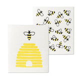 Set of 2 Swedish Dishcloths | Bees & Beehive