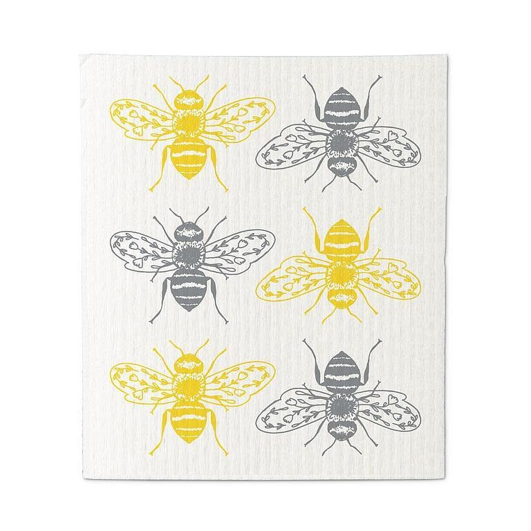 Set of 2 Swedish Dishcloths | Bees