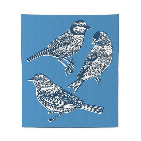 Set of 2 Swedish Dishcloths | Bird Sketch