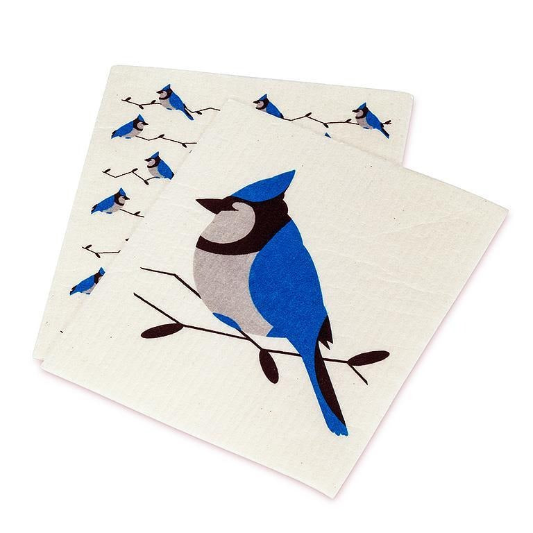 S/2 Swedish Dishcloths | Blue Jays