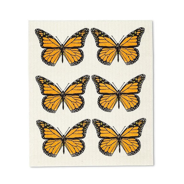 Set of 2 Swedish Dishcloths | Monarch Butterfly