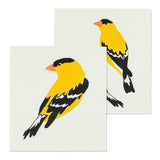 Set of 2 Swedish Dishcloths | Yellow Finch