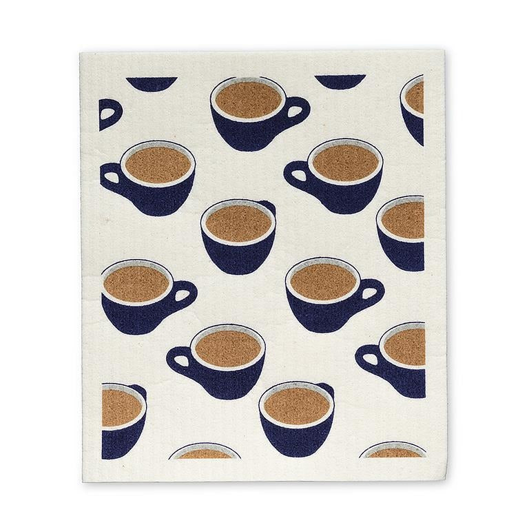 Set of 2 Swedish Dishcloths | Coffee Cups