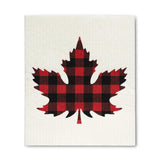 Set of 2 Swedish Dishcloths | Buffalo Check Leaf