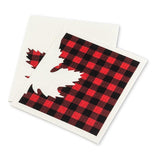 Set of 2 Swedish Dishcloths | Buffalo Check Leaf